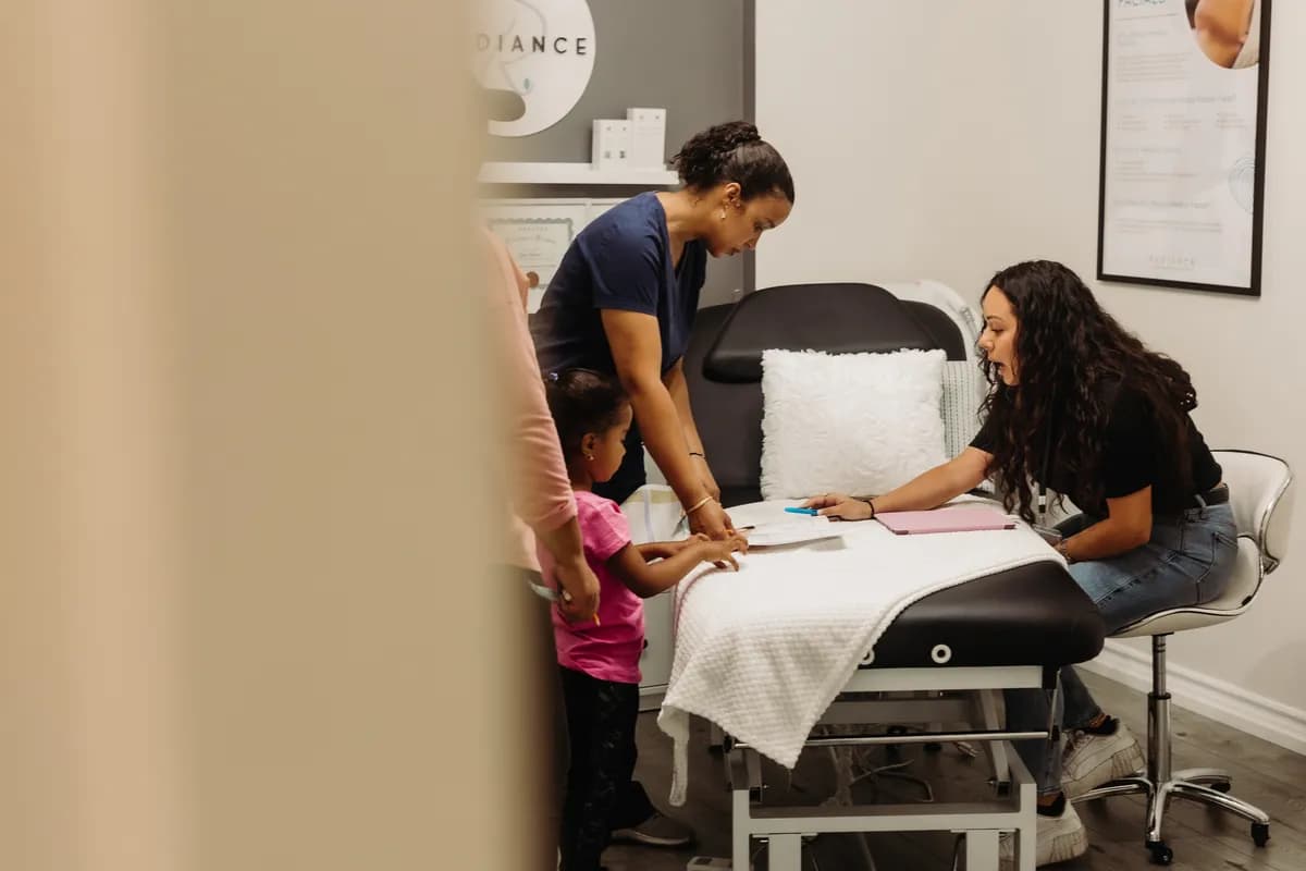 The team and treatment space at Radiance Laser & Medical Aesthetics
